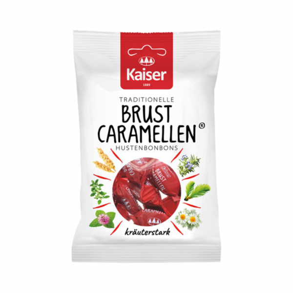 Kaiser Brust Caramellen, Hustenbonbons, 100g